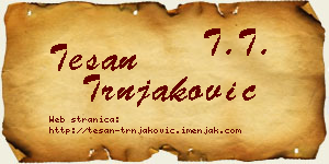 Tešan Trnjaković vizit kartica